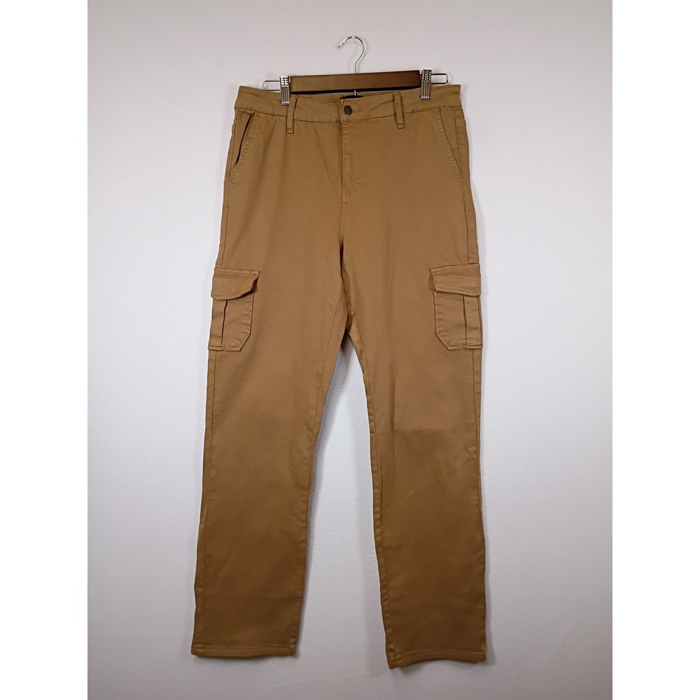 Gorpcore Well Worn Womens Size 12 Tan Stretch Cotton Tencel Cargo Pants Utility
